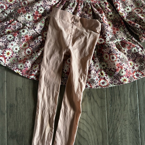 New Floral Fall Dress with Tights size 5 - Picture 5 of 7